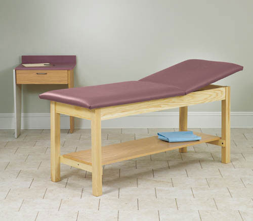 H-Brace Treatment Table Rising Top w/Shelf 27x72x31