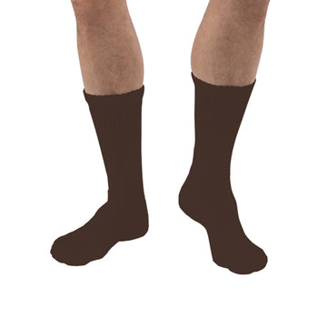 Sensifoot 8-15 Crew Diabetic Socks Large Brown