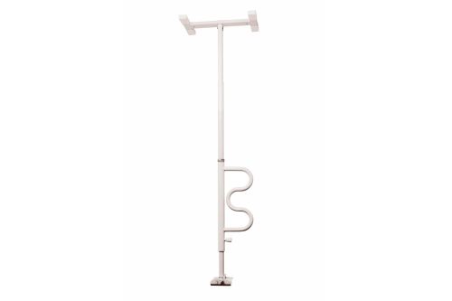 Bathtub Security Pole & Curve Grab Bar  White