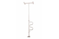 Bathtub Security Pole & Curve Grab Bar  White