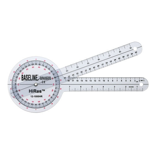 Baseline HiRes Goniometer 12  Plastic 360 Degree