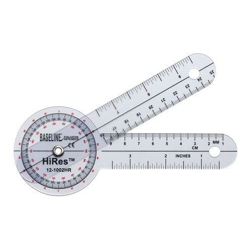 Baseline HiRes Goniometer 6  Plastic 360 Degree