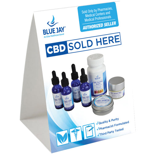 Blue Jay CBD Table Tent