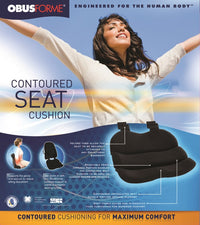 Obus Contoured Seat Cushion Black  (Bagged)